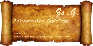 Zsivanovics György névjegykártya