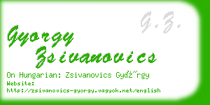 gyorgy zsivanovics business card